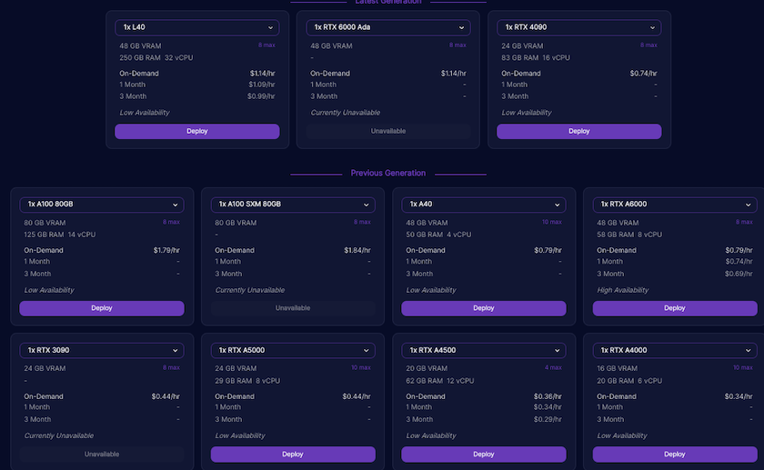 GPU options